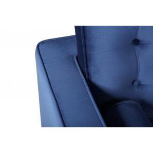 Sofá arles, 2 plazas, tejido velvet azul