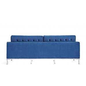 Sofá arles, 3 plazas, tejido velvet azul