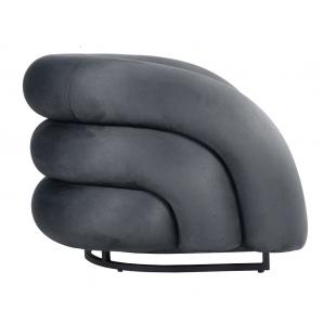 Sillón karlovy, tapizado velvet gris