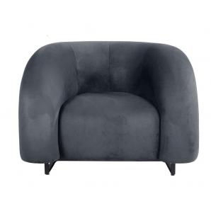 Sillón karlovy, tapizado velvet gris