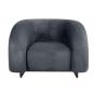 Sillón karlovy, tapizado velvet gris