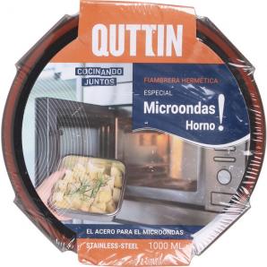 12 Fiambreras acero 1l.microondashorno quttin - 12 unidades