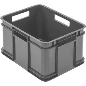1 Caja de almacenaje m, plástico eco (pp), 35 x 27 x 22 cm, 16 l, gris - 1 unidad
