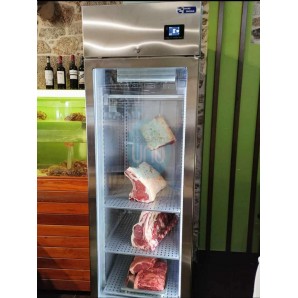 Vitrina de maduración de carne en seco tipo, 700 litros, puerta de cristal J-700-MV
