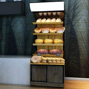 Mueble de Madera Vertical para Panadería, 1 Metro Ancho, 2,4 Metros Alto, MPM1M