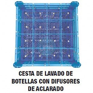 Lavabotellas y Lavaplatos con cesta 50x50 cm, Altura útil 36 cm, con Dosificador de Detergente, Hoonved TwinBTCE60D