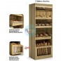 Mueble de Madera Vertical Slim para Panadería, 1 Metro Ancho, 3 Estantes, Cajón Extraíble, 2,3 Metros Alto, MPM1EP