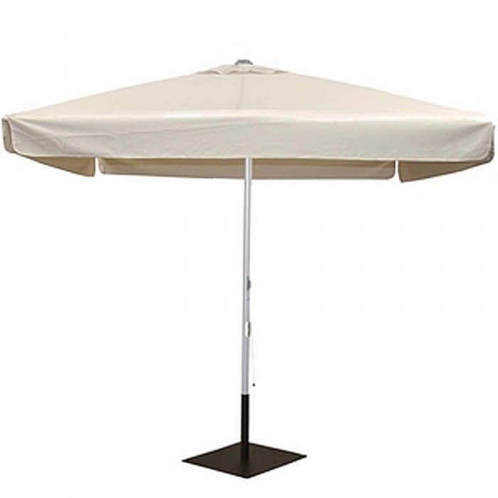 Parasol Sombrilla Cuadrada 3 x 3 Metros, Poliéster 100% en Color Crudo, MR7560