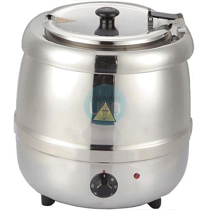 Olla de 10 Litros para Sopa Caliente, Acero inoxidable, Calentamiento al Baño María, IRIMAR CSL10INOX