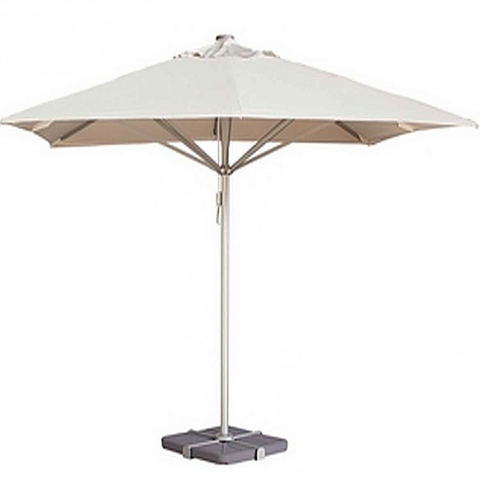 Parasol Sombrilla Cuadrada 4 x 4 Metros, Poliéster 100% en Color Crudo, MR7520