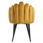 2 Sillones devin, metal, tapizado velvet amarillo - 2 unidades