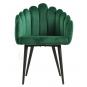 2 Sillones devin, metal, tapizado velvet verde oscuro - 2 unidades