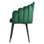 2 Sillones devin, metal, tapizado velvet verde oscuro - 2 unidades