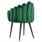 2 Sillones devin, metal, tapizado velvet verde oscuro - 2 unidades