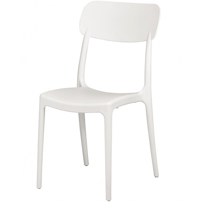 Silla Blanca Apilable, Polipropileno inyectado a Gas, de Exterior - CALIPSO1.BLANCO