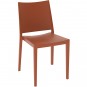 Silla Naranja Apilable, Polipropileno, Exterior, M163.NARANJA