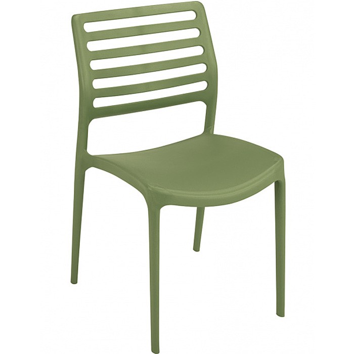 Silla Verde Kaki Apilable, Polipropileno, M1150.KAKI