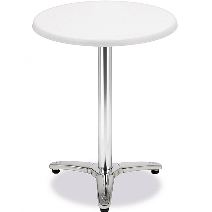 Mesa con Base de Hierro Fundido, Tablero Ø 60 cm Blanco Compact, MR383-60