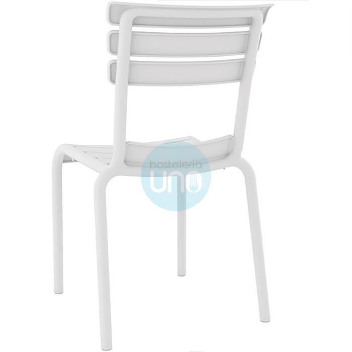 Silla Blanca Apilable, Polipropileno y Fibra de Vidrio, TERRA.BLANCO