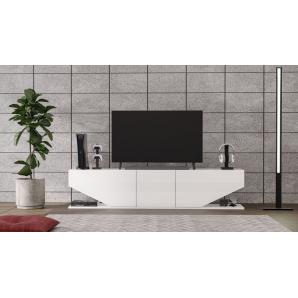 Mueble de tv violet, biiaminado blanco brillo, 180 cms.