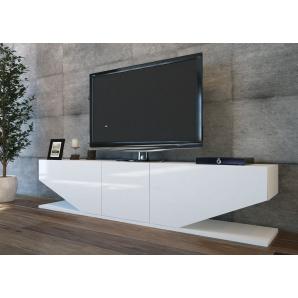 Mueble de tv violet, biiaminado blanco brillo, 180 cms.