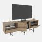 Mueble de tv simon, biiaminado nogal, 180 cms.