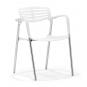 5 Sillones albeniz, cromado, polipropileno blanco - 5 unidades