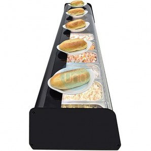 Vitrina de Tapas Refrigerada, 1,1 Metros Ancho, 4 Cubetas, Puertas Correderas, LED, AR4VTG Vision