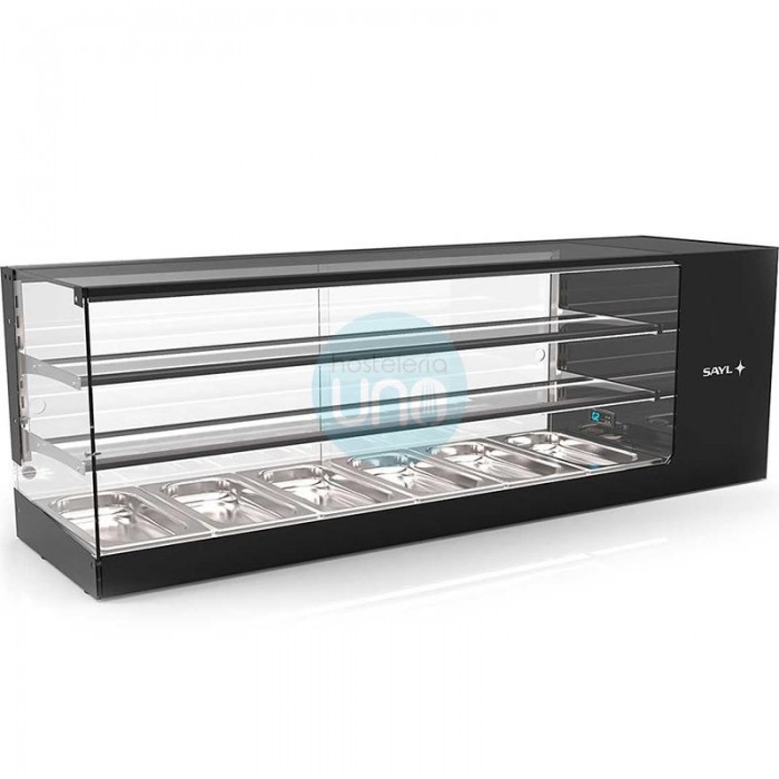 Vitrina Refrigerada para Tapas, 1,3 Metros, 6 Cubetas, 3 Pisos, SAYL