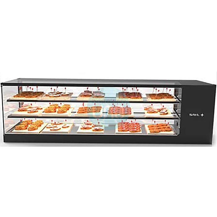 Vitrina Refrigerada para Tapas, 1,7 Metros, 3 Pisos, Plana, SAYL