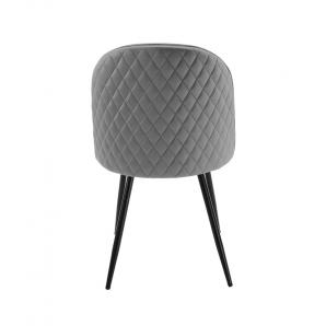 Silla magda new, metal, tapizado velvet gris