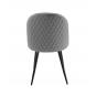 Silla magda new, metal, tapizado velvet gris