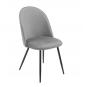 Silla magda new, metal, tapizado velvet gris