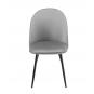 Silla magda new, metal, tapizado velvet gris