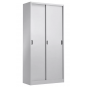 Armario metálico olimpo, puertas correderas, gris ral 7035, 90x46x185 cms