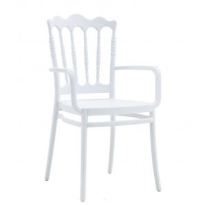 4 Sillones wedding, apilable, polipropileno blanco - 4 unidades