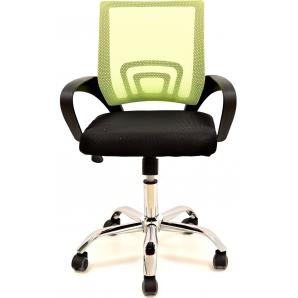 Sillón de oficina fiss new, negro, gas, basculante, malla verde, tejido negro