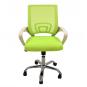 Sillón de oficina fiss new (m), blanco, gas, basculante, malla y tejido verde