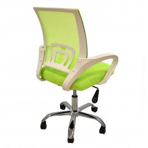 Sillón de oficina fiss new (m), blanco, gas, basculante, malla y tejido verde