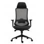 Sillón de oficina aranjuez, alto, negro, ergonómico, multifunción, malla y asiento negro