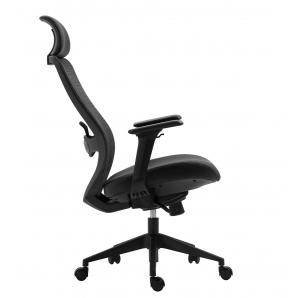 Sillón de oficina aranjuez, alto, negro, ergonómico, multifunción, malla y asiento negro