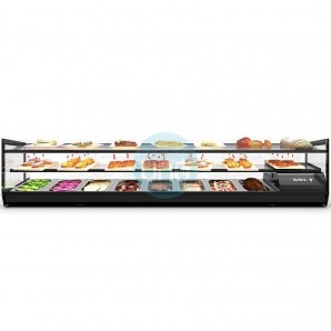 Vitrina Refrigerada para Tapas, 8 Cubetas, 1,7 Metros, 3 Pisos, Cristal Recto, SAYL KUBE8