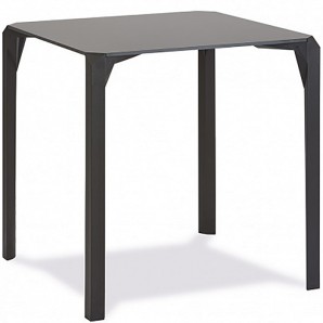 Mesa Negra de Poliamida, Tablero 59x59 cm, Exterior e interior, V3ARTN59