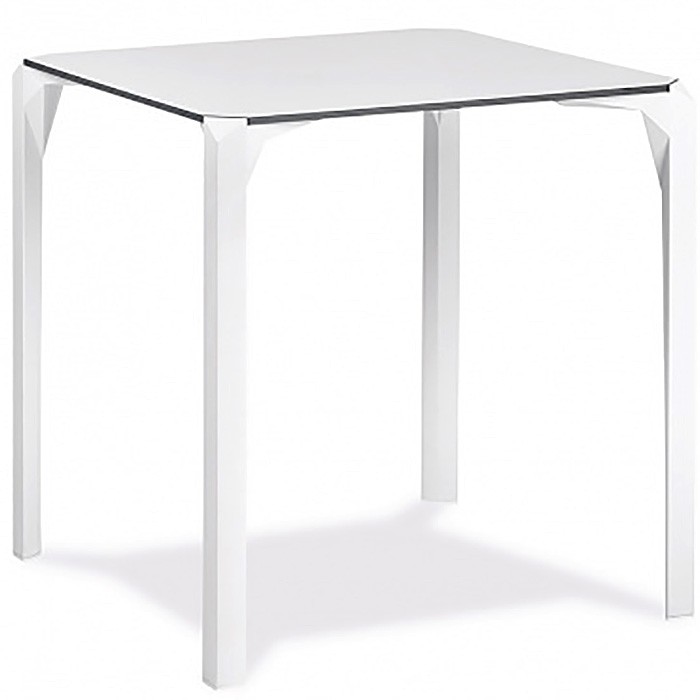 Mesa Blanca de Poliamida, Tablero 59x59 cm, Exterior e interior, V3ARTB59