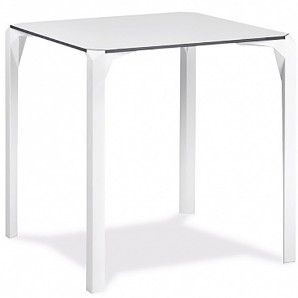 Mesa Blanca de Poliamida, Tablero 79x79 cm, Exterior e interior, V3ARTB79