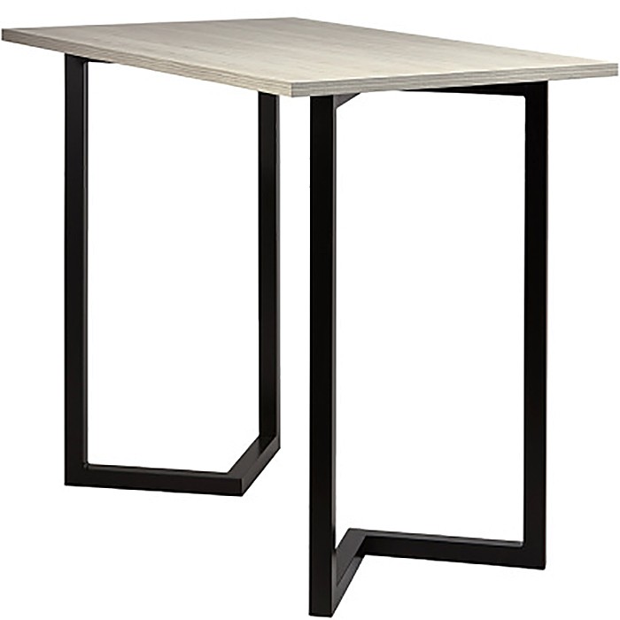 Mesa Alta, Tablero 120x80 Melamina Fresno, Armazón Negro, MR3077-2