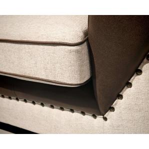 Sofá cambridge, 3 plazas, tejido combinado marrón con beige