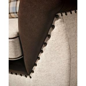 Sofá cambridge, 3 plazas, tejido combinado marrón con beige