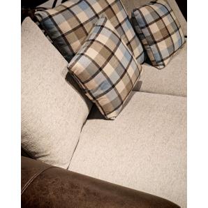 Sofá cambridge, 3 plazas, tejido combinado marrón con beige
