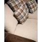 Sofá cambridge, 3 plazas, tejido combinado marrón con beige